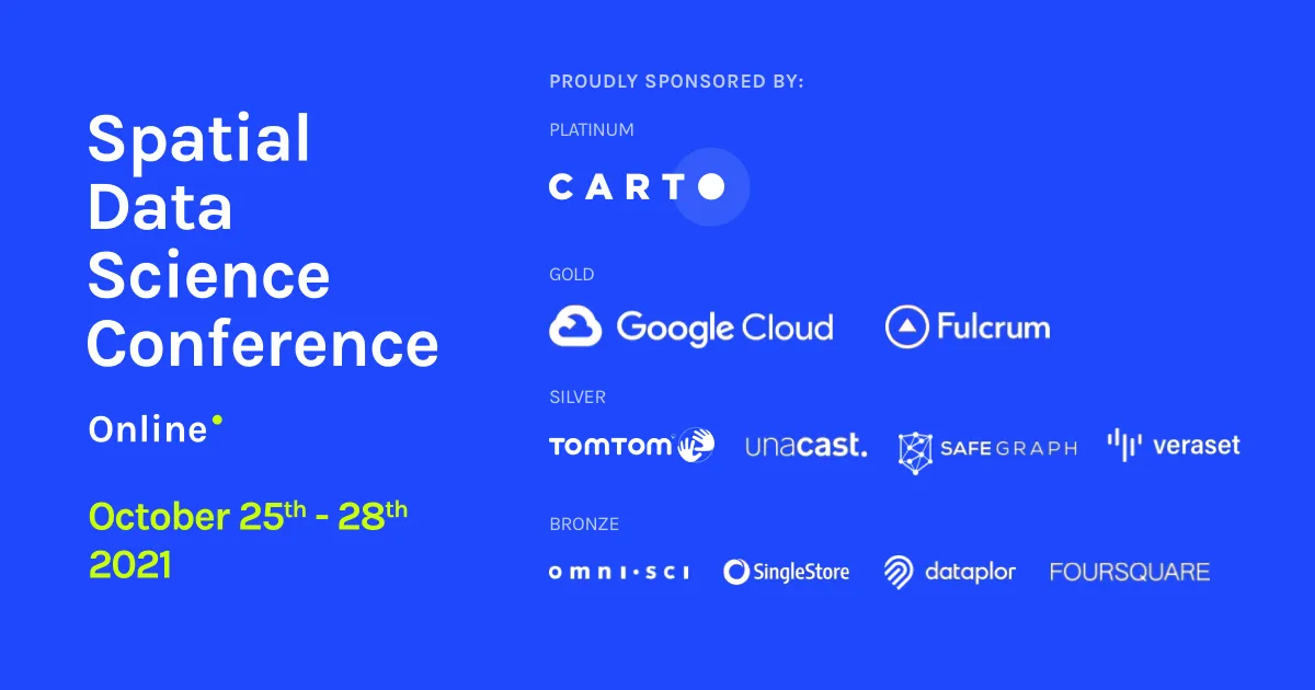 Graphic displaying sponsors of #SDSC21