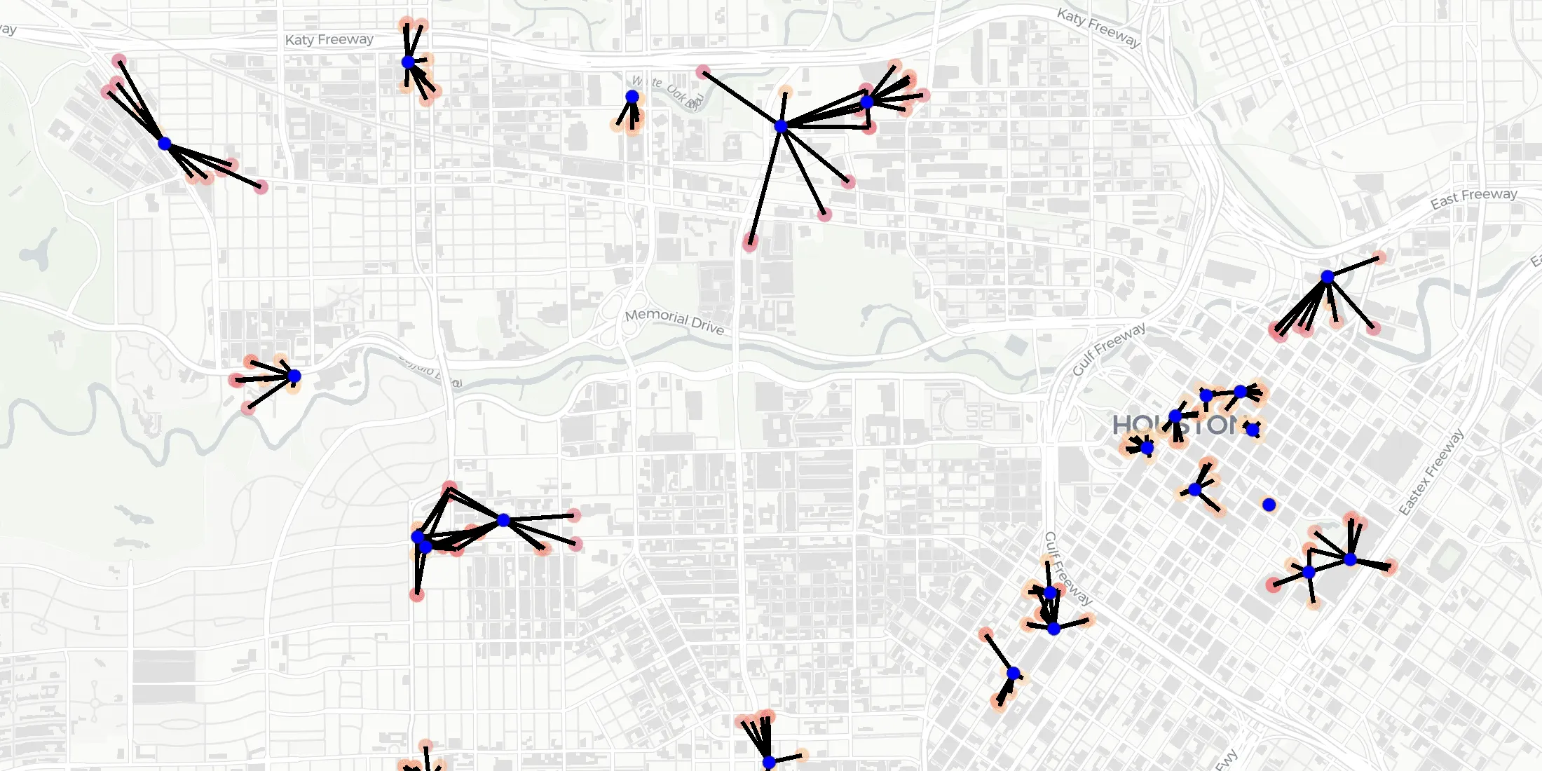 Distance-based functions for the spatial analysis of point data in BigQuery
