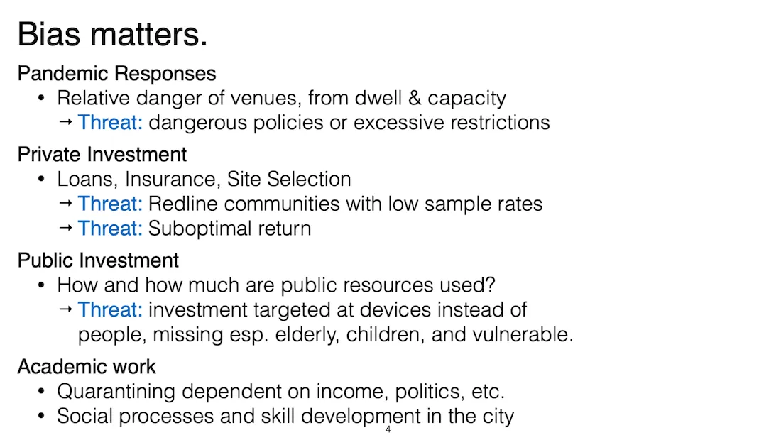 Threats due to biases by Jamie Saxon post-doctoral researcher at University of Chicago