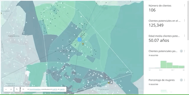Animation showing Medical Site Selection Tool