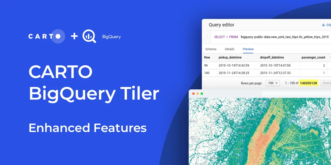 CARTO BigQuery Tiler Upgrade Gives Speed & Feature Boost