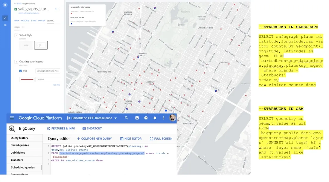 Screenshot showing how to create a common placekey identifier to aggregate and precisely pinpoint locations