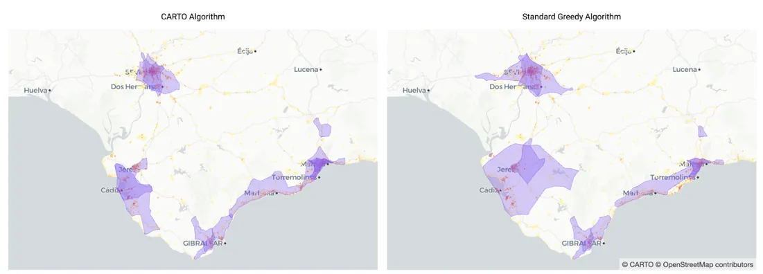 CARTO Algorithm vs Greedy Algorithm
