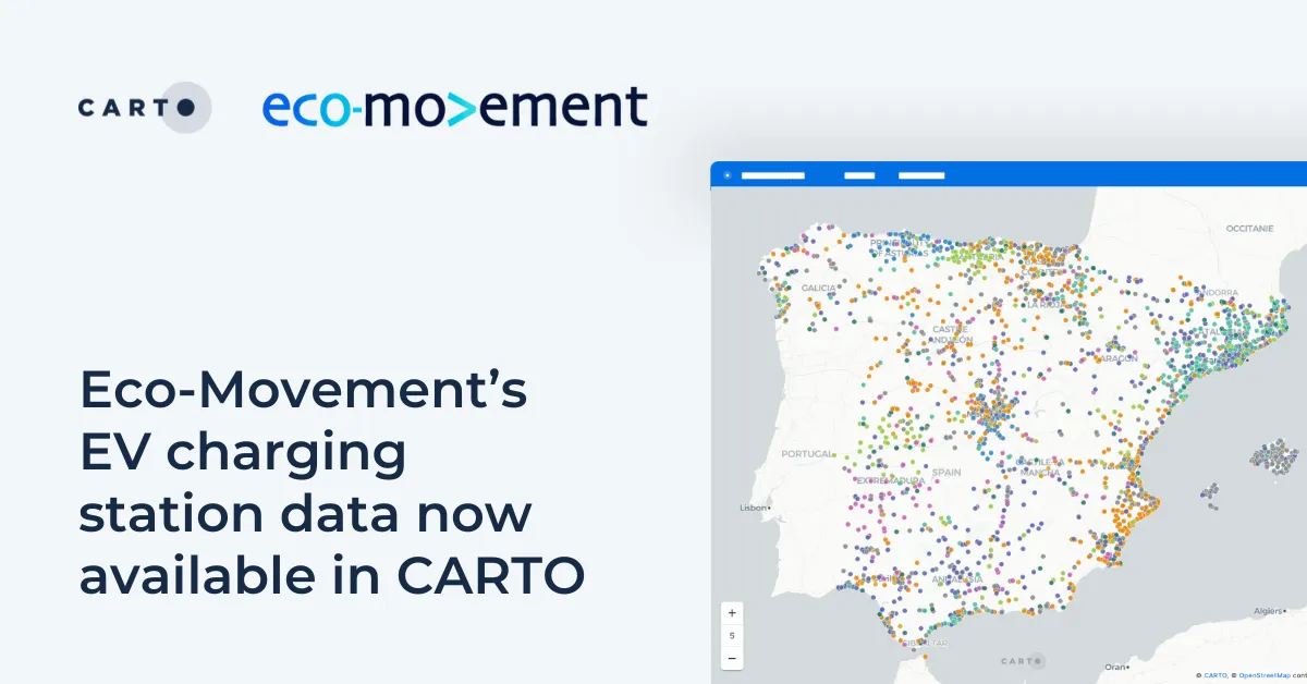 Eco-Movement’s EV charging station data now available in CARTO