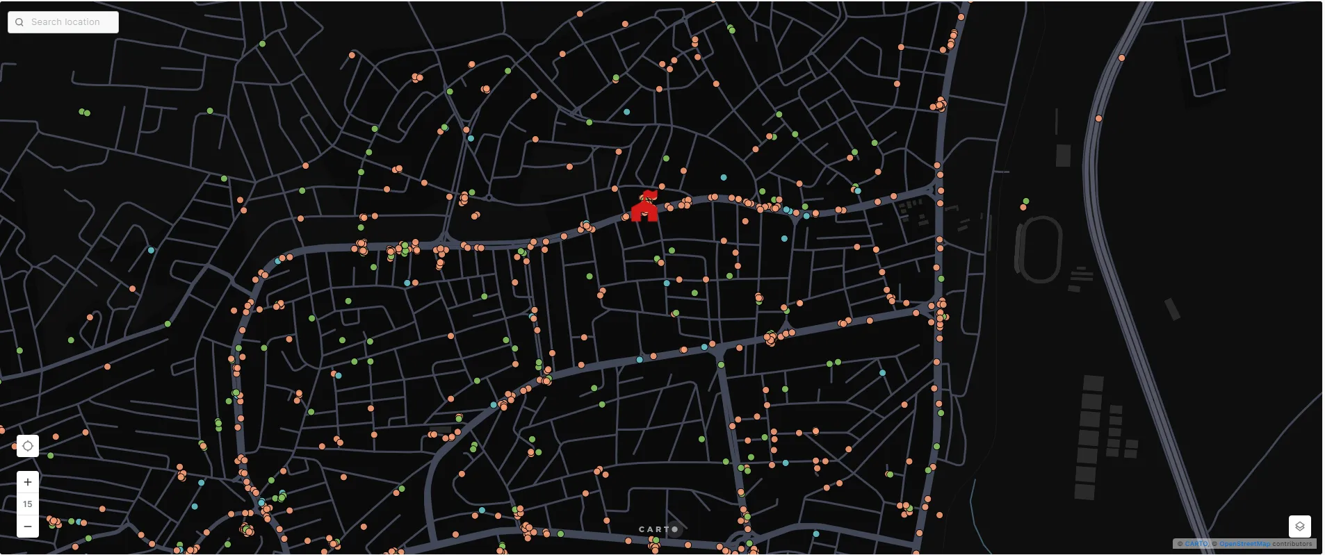 A CARTO map made by Aramex's team to help them optimize their last-mile deliveries using advanced spatial analytics.