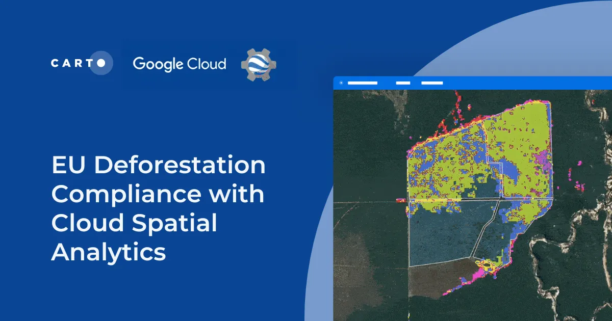 EU Deforestation Compliance with Cloud Spatial Analytics