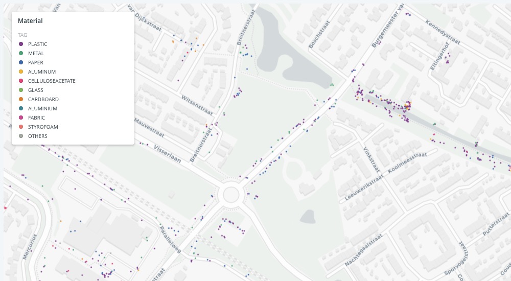 Screenshot of Litterati dashboard