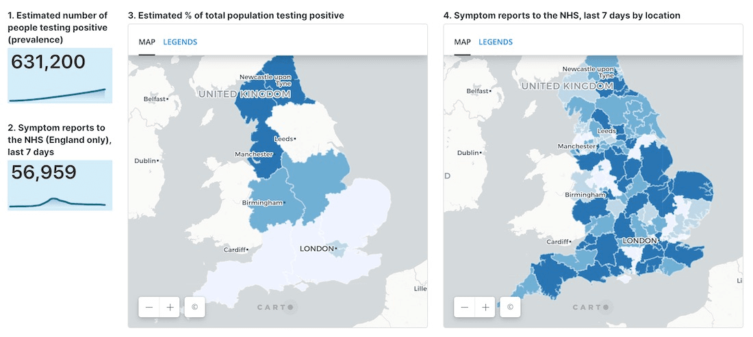 Screenshot of COVID Response Evaluation Dashboard
