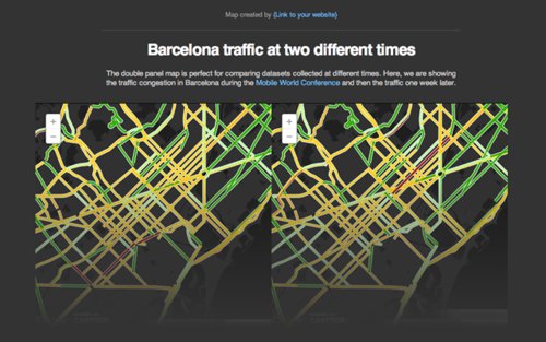 barcelona traffic at two different times