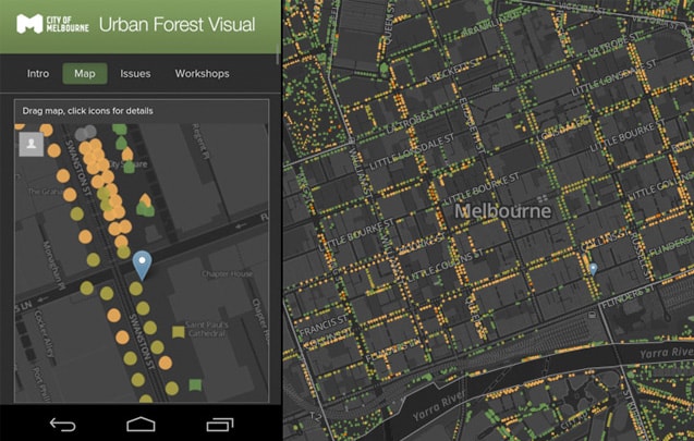 melbourne urban forest map